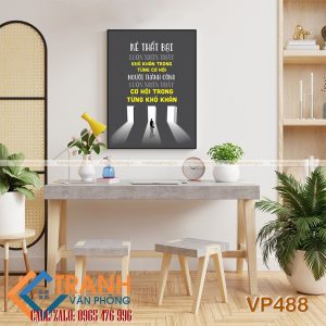 Tranh động lực slogan trang trí - VP488