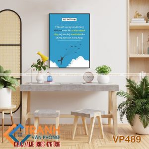 Tranh động lực slogan trang trí - VP489
