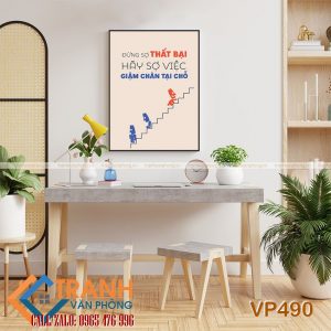 Tranh động lực slogan trang trí - VP490