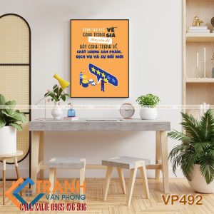 Tranh động lực slogan trang trí - VP492