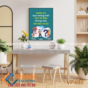 Tranh động lực slogan trang trí - VP495