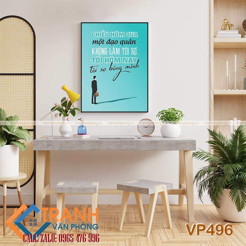 Tranh động lực slogan trang trí - VP496 1 Tranh động lực slogan trang trí - VP496