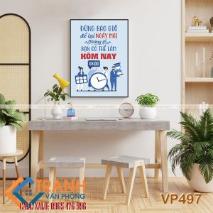 Tranh động lực slogan trang trí - VP497