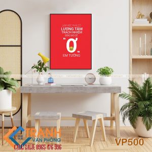 Tranh động lực slogan trang trí - VP500