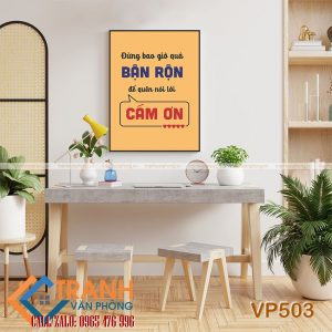 Tranh động lực slogan trang trí - VP503