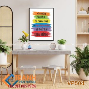 Tranh động lực slogan trang trí - VP504