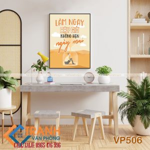 Tranh động lực slogan trang trí - VP506