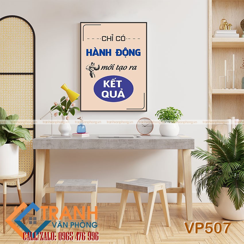 Tranh động lực slogan trang trí - VP507 1 Tranh động lực slogan trang trí - VP507