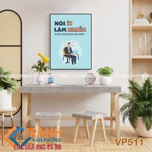 Tranh động lực slogan trang trí - VP511