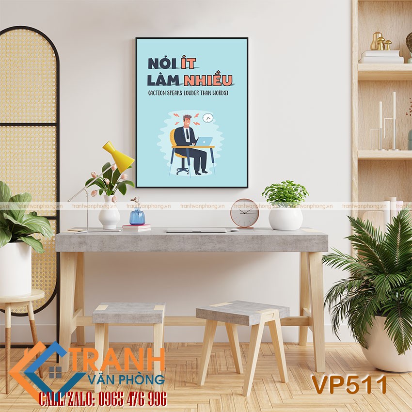 Tranh động lực slogan trang trí - VP511 1 Tranh động lực slogan trang trí - VP511