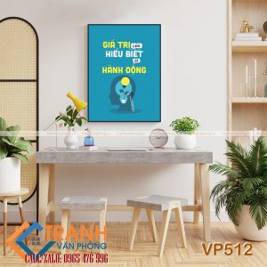 Tranh động lực slogan trang trí - VP512