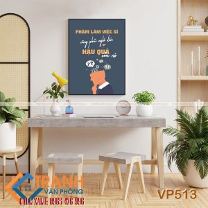 Tranh động lực slogan trang trí - VP513