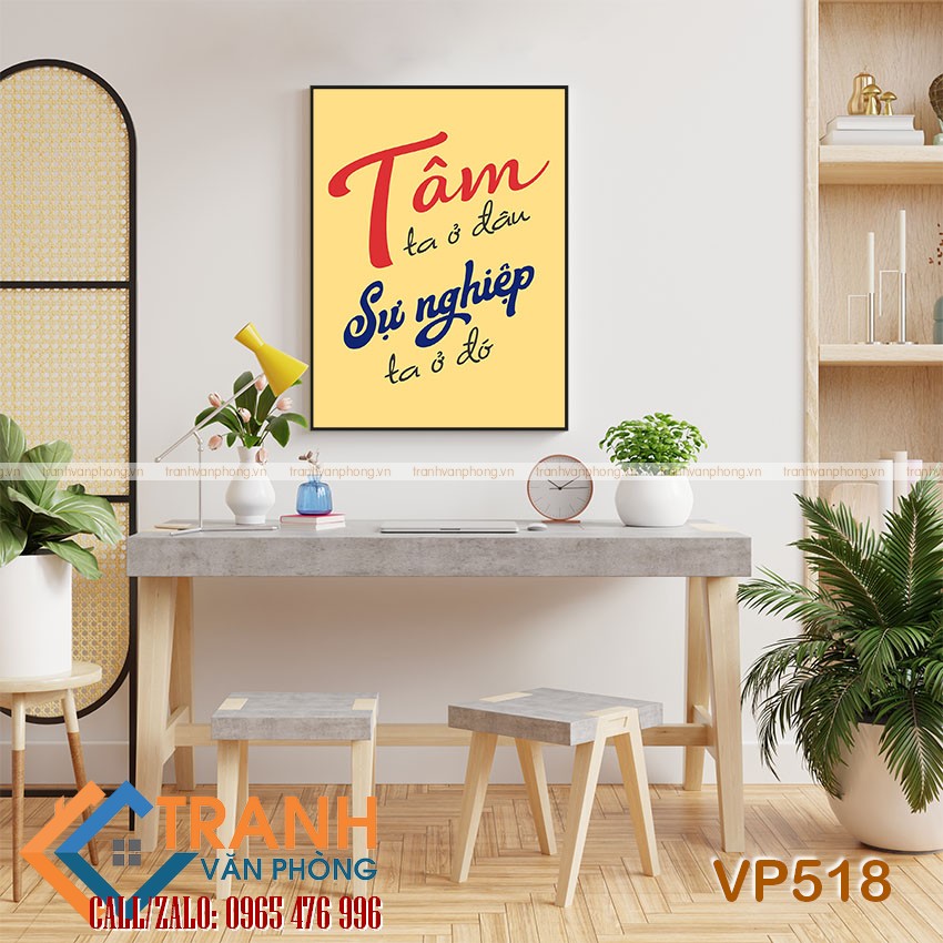 Tranh động lực slogan trang trí - VP518 1 Tranh động lực slogan trang trí - VP518