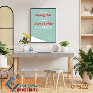 Tranh động lực slogan trang trí - VP522
