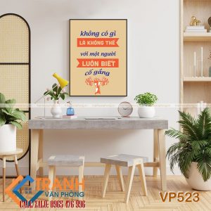 Tranh động lực slogan trang trí - VP523