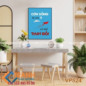 Tranh động lực slogan trang trí - VP524
