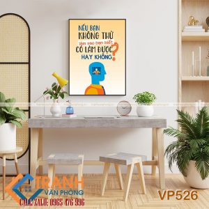 Tranh động lực slogan trang trí - VP526