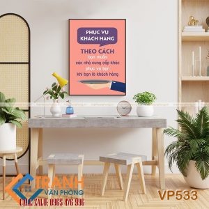 Tranh động lực slogan trang trí - VP533