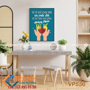 Tranh động lực slogan trang trí - VP536