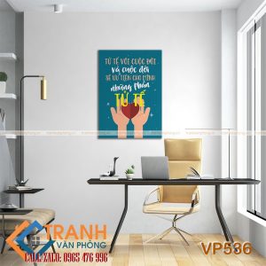 Tranh động lực slogan trang trí - VP536 - Ảnh 2