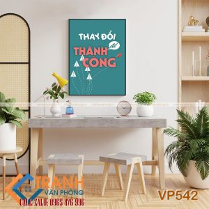 Tranh động lực slogan trang trí - VP542