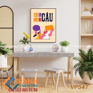 Tranh động lực slogan trang trí - VP547