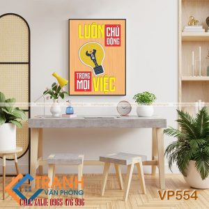 Tranh động lực slogan trang trí - VP554