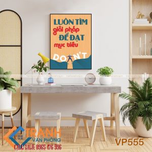 Tranh động lực slogan trang trí - VP555