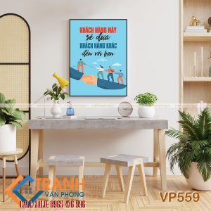 Tranh động lực slogan trang trí - VP559