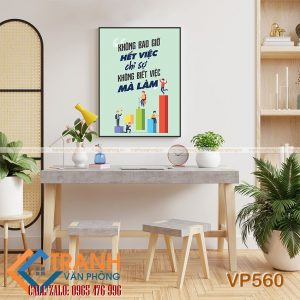 Tranh động lực slogan trang trí - VP560
