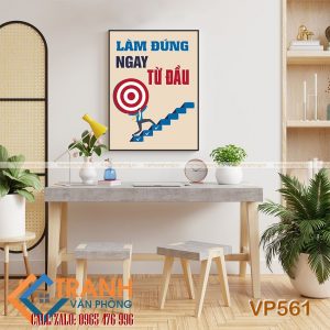 Tranh động lực slogan trang trí - VP561