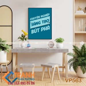Tranh động lực slogan trang trí - VP563