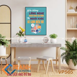Tranh động lực slogan trang trí - VP565
