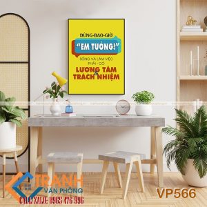Tranh động lực slogan trang trí - VP566