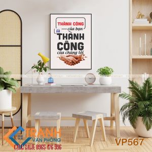 Tranh động lực slogan trang trí - VP567