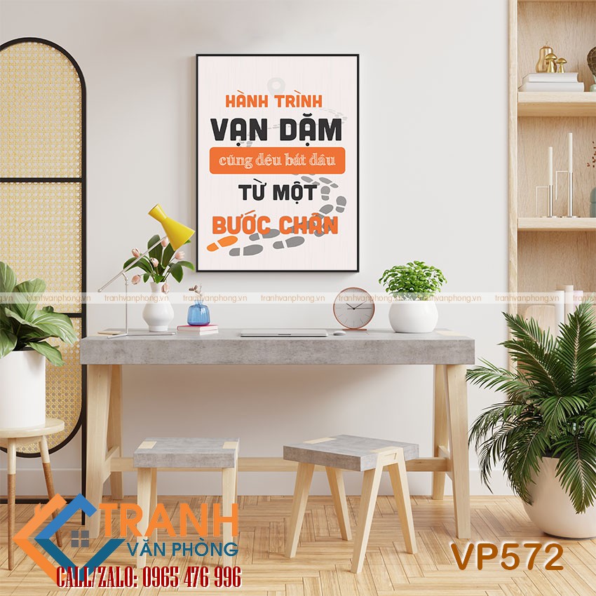 Tranh động lực slogan trang trí - VP572 1 Tranh động lực slogan trang trí - VP572
