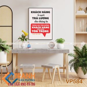Tranh động lực slogan trang trí - VP584