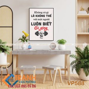 Tranh động lực slogan trang trí - VP588