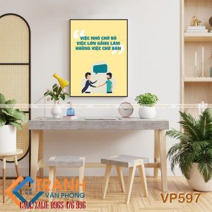 Tranh động lực slogan trang trí - VP597