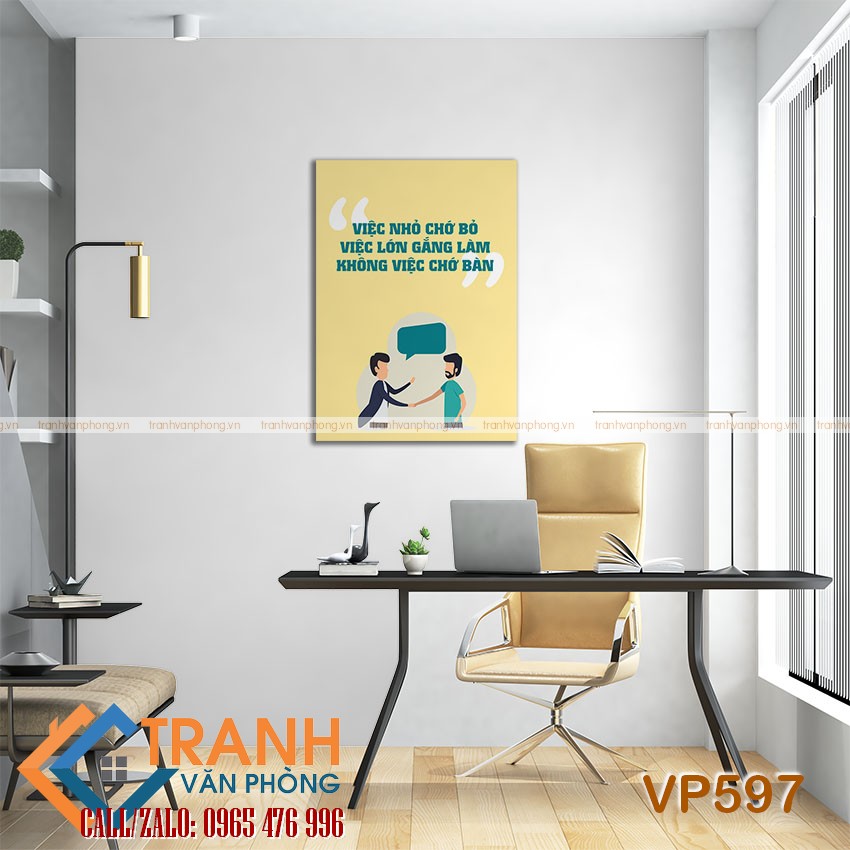 Tranh động lực slogan trang trí - VP597 2 Tranh động lực slogan trang trí - VP597 - Ảnh 2