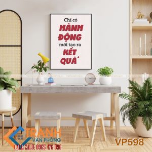 Tranh động lực slogan trang trí - VP598