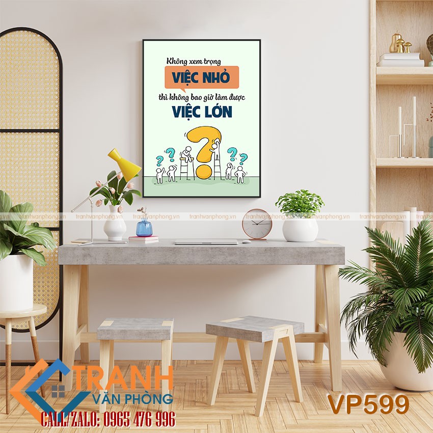Tranh động lực slogan trang trí - VP599 1 Tranh động lực slogan trang trí - VP599