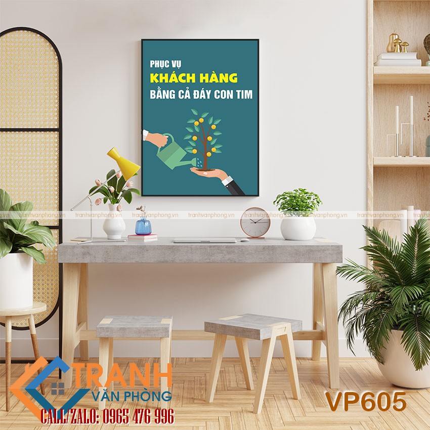 Tranh động lực slogan trang trí - VP605 1 Tranh động lực slogan trang trí - VP605