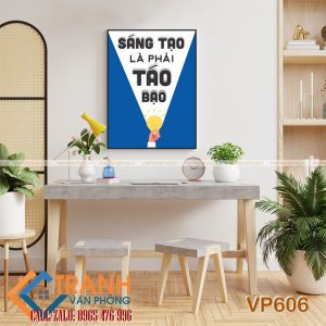 Tranh động lực slogan trang trí - VP606