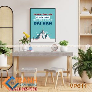 Tranh động lực slogan trang trí - VP611