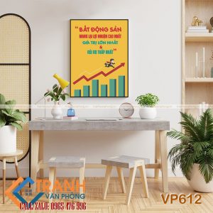 Tranh động lực slogan trang trí - VP612