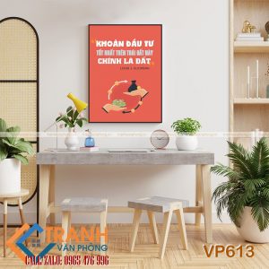 Tranh động lực slogan trang trí - VP613