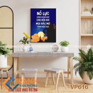 Tranh động lực slogan trang trí - VP616