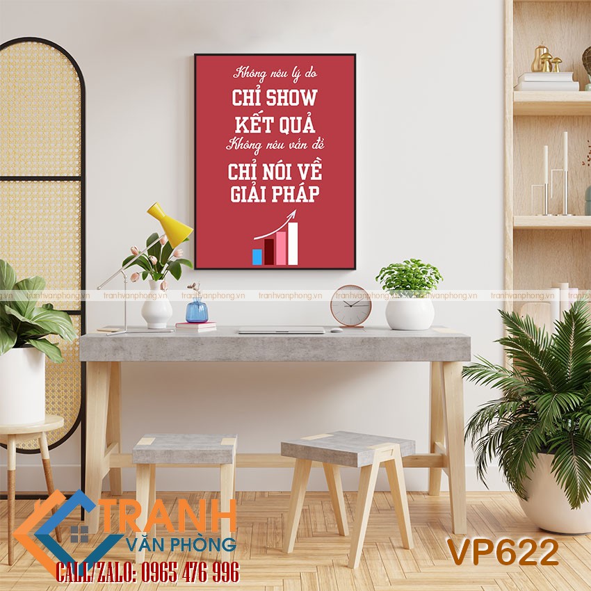Tranh động lực slogan trang trí - VP622 1 Tranh động lực slogan trang trí - VP622