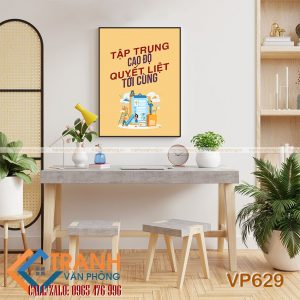 Tranh động lực slogan trang trí - VP629